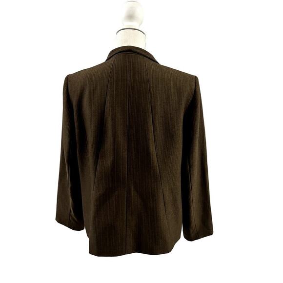 Alfred Dunner Brown Oversized Blazer Size 12 - Picture 4 of 6